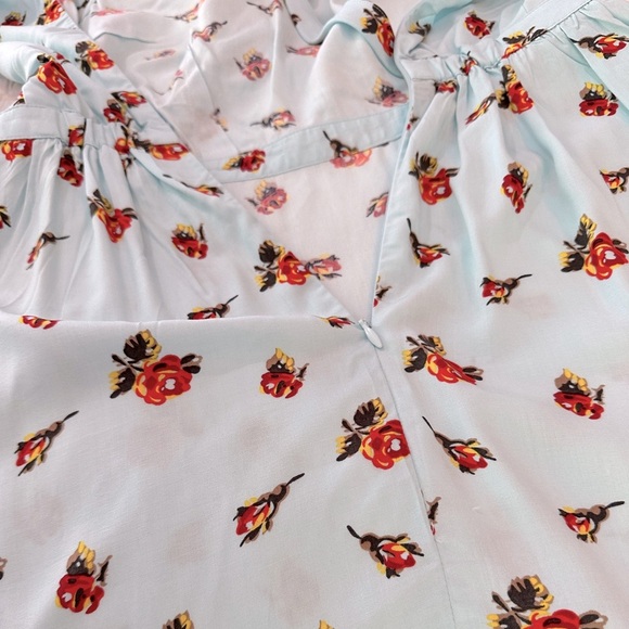 J.Crew Mercantile Faux Wrap Mini Dress – Blue Floral Print – Size 00 - Picture 9 of 16